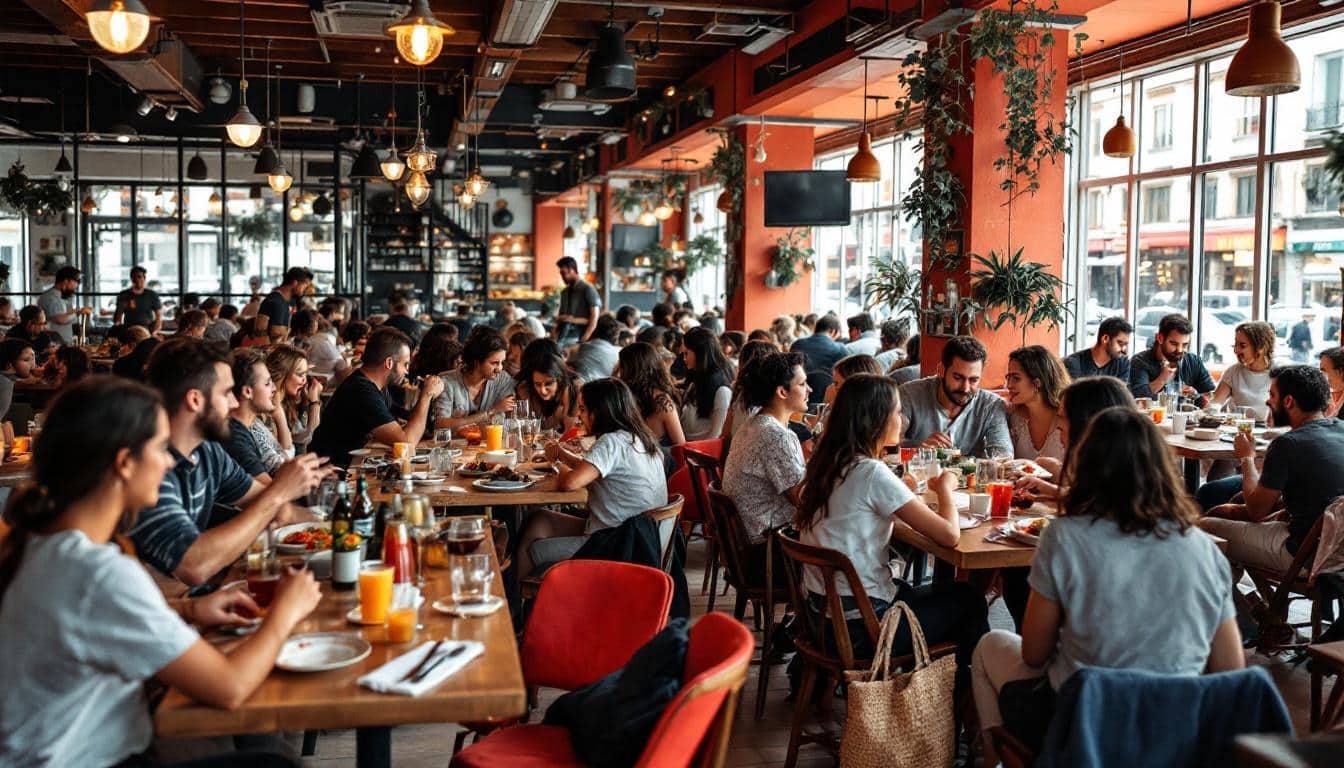 restaurante lleno de gente