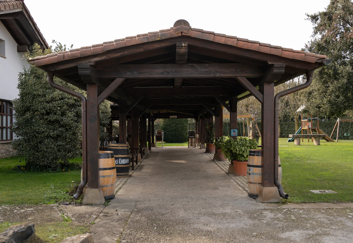 zona cubierta del asador