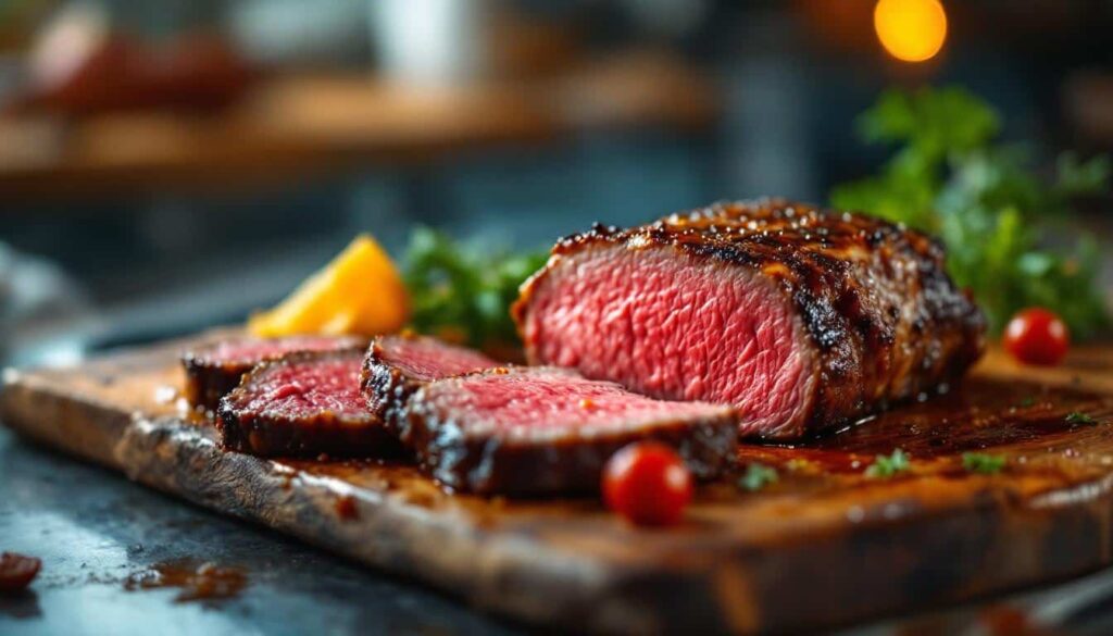 chef revisando temperatura carne para atemperar