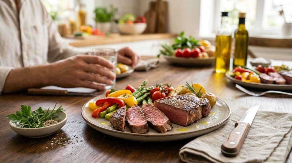 plato de carne roja